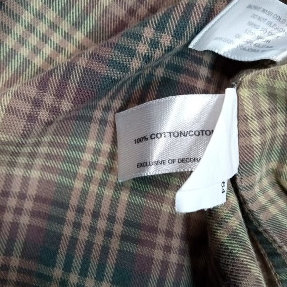 Cutter & Buck Mens Shirt Button Up Brown XL Plaid Long Sleeve Pocket Collar - Picture 10 of 12